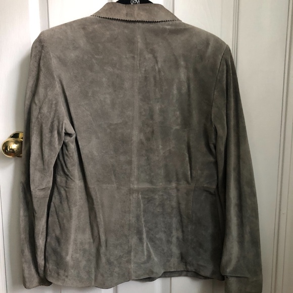 Alfani grey 100% suede leather jacket size S - Picture 9 of 12